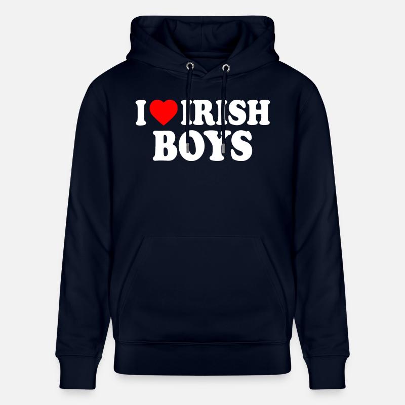 I love irish boys - Sweat à capuche bio CRUISER Stanley/Stella Unisexe - marine
