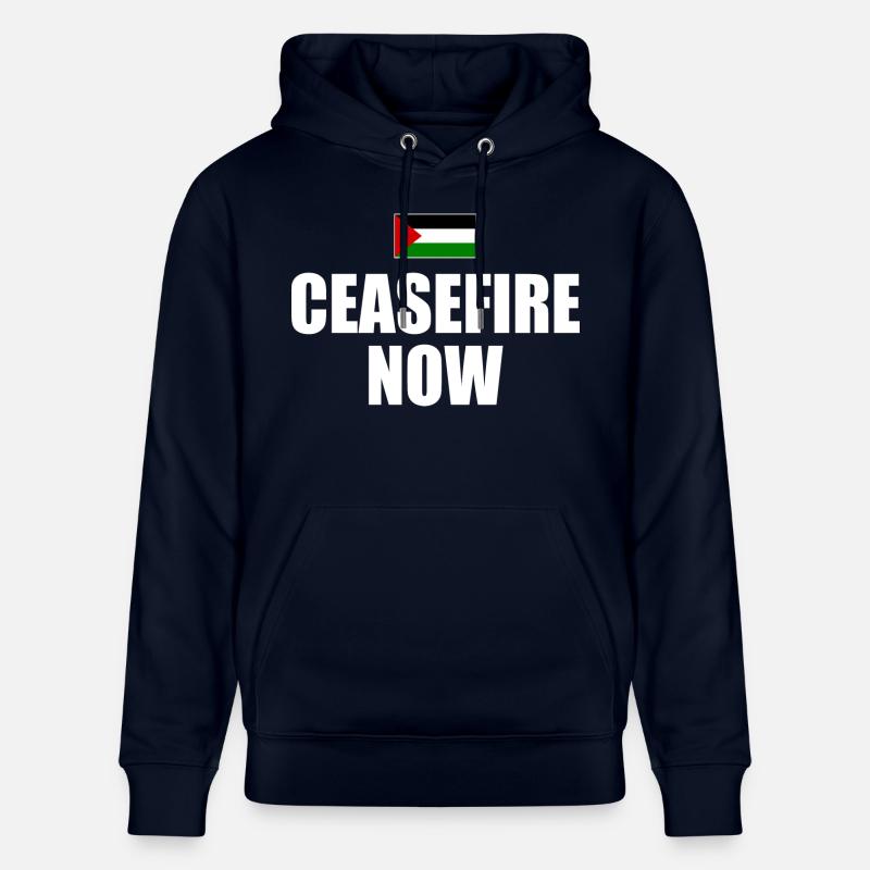 ceasefire now - Sweat à capuche bio CRUISER Stanley/Stella Unisexe - marine