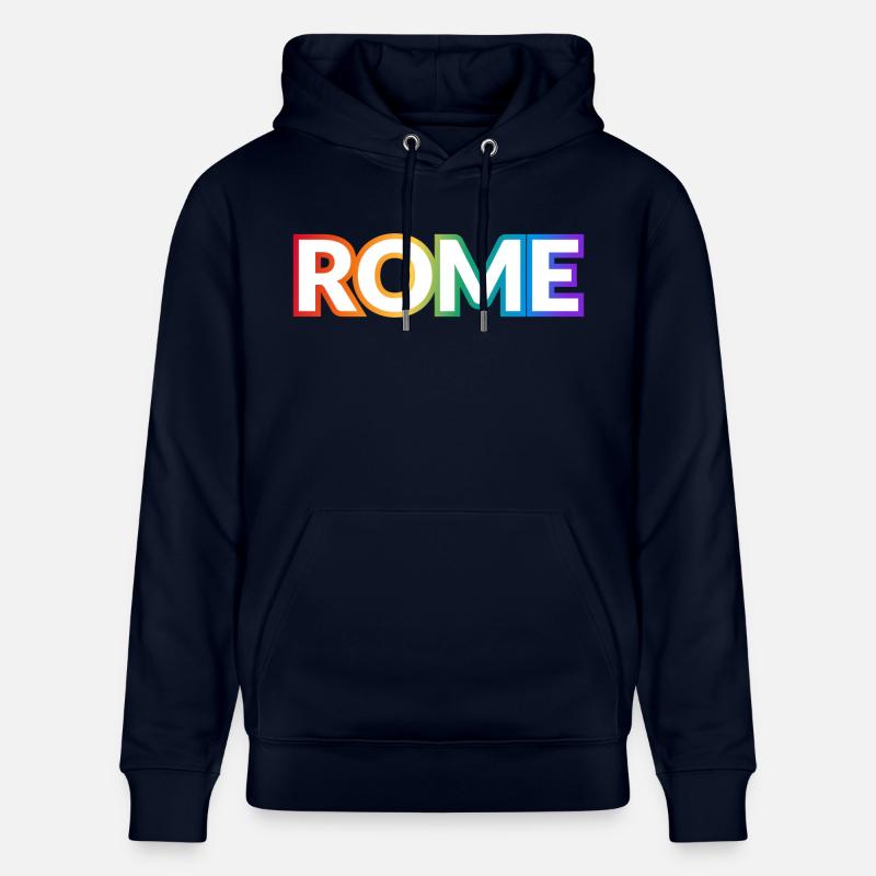 ROME PRIDE Regenbogentext - Stanley/Stella Unisex Bio-Hoodie CRUISER  - Navy