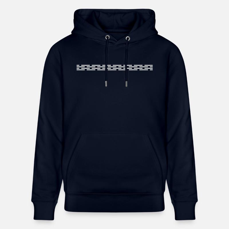 Line dashed - Stanley/Stella CRUISER Unisex Organic Hoodie - navy