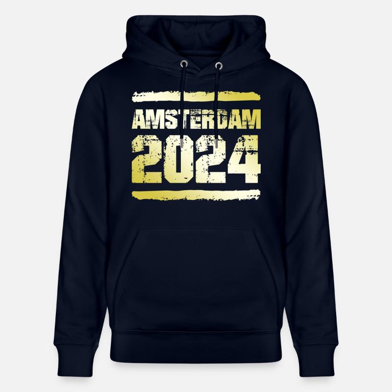 Amsterdam 2024 Médaille d’or - Sweat à capuche bio CRUISER Stanley/Stella Unisexe - marine