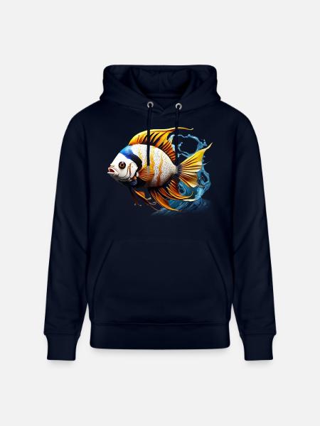 Angelfish - Stanley/Stella CRUISER Unisex Organic Hoodie - navy