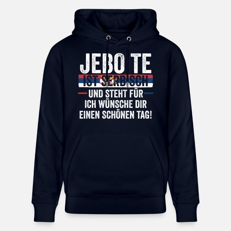 Serbe Serbe Serbie - Sweat à capuche bio CRUISER Stanley/Stella Unisexe - marine