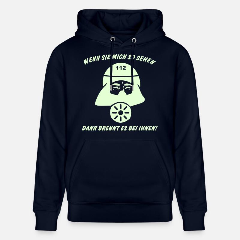 Il brûle avec eux! - Sweat à capuche bio CRUISER Stanley/Stella Unisexe - marine