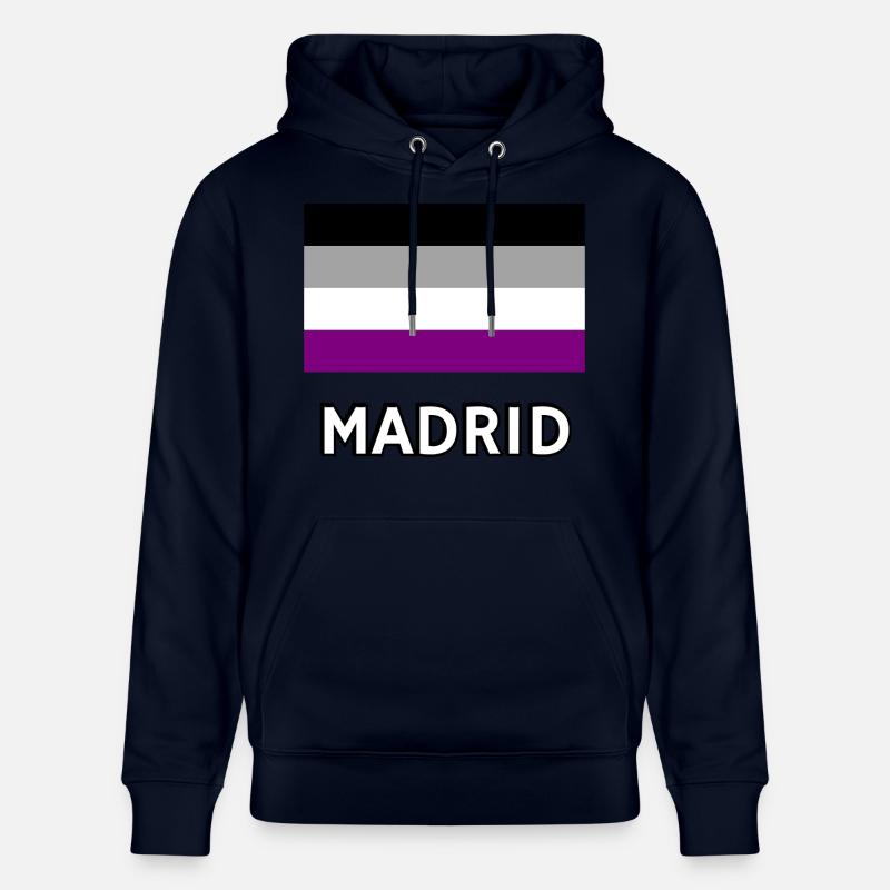Asexualité Pride Drapeau Madrid - Sweat à capuche bio CRUISER Stanley/Stella Unisexe - marine