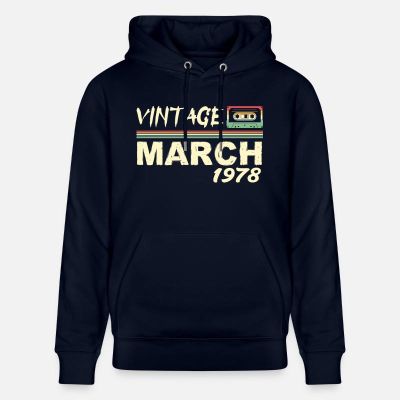 Mars 1978 - March 1978 - Sweat à capuche bio CRUISER Stanley/Stella Unisexe - marine