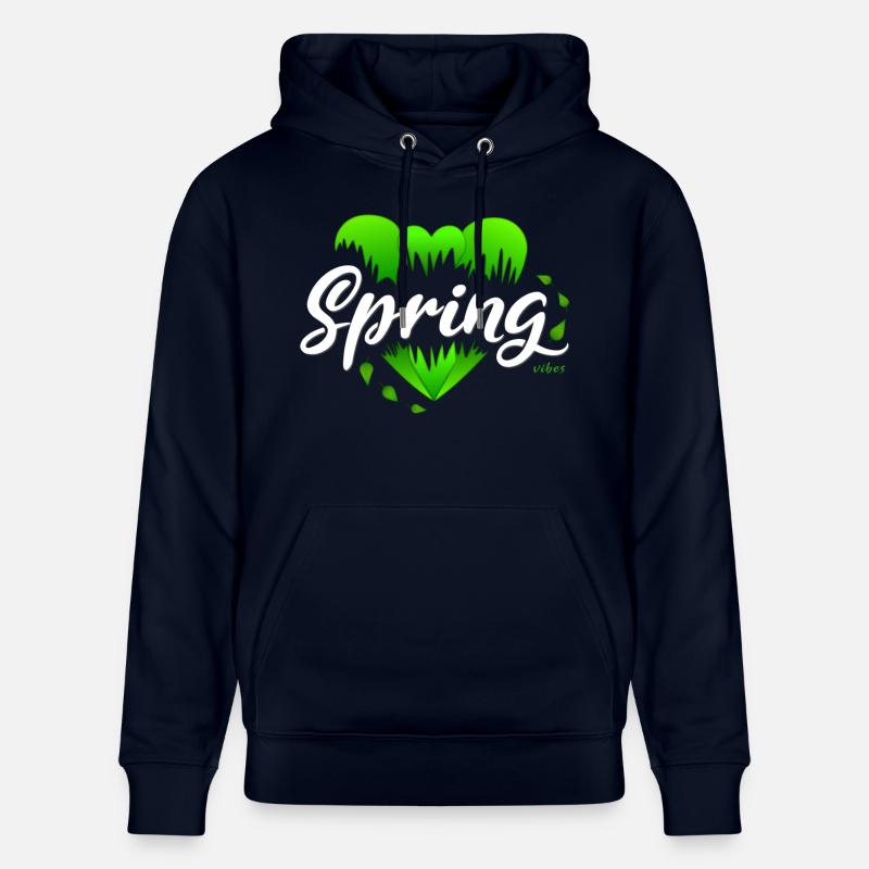 Printemps Cœurs printaniers - Sweat à capuche bio CRUISER Stanley/Stella Unisexe - marine