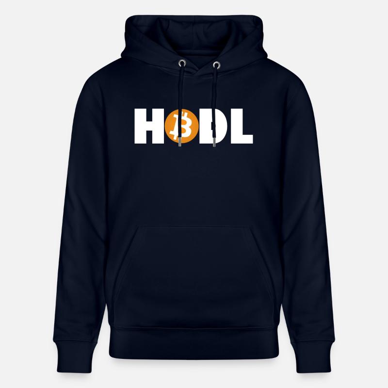 Mode Bitcoin HODL : Activé - Sweat à capuche bio CRUISER Stanley/Stella Unisexe - marine