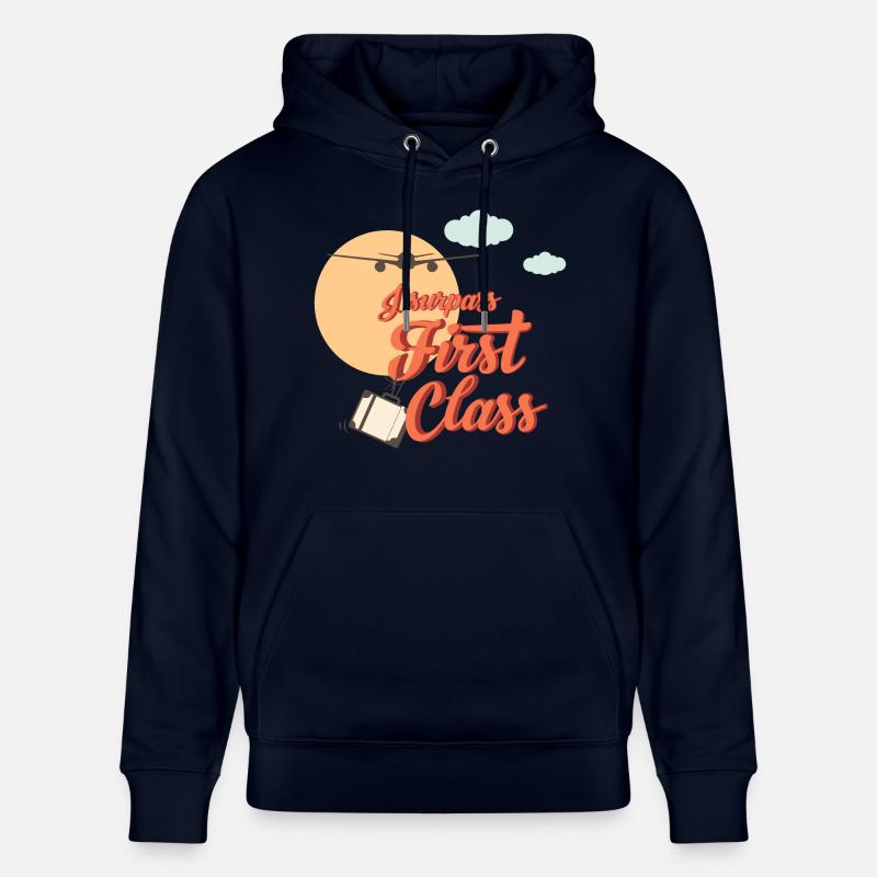 Je surpasse First Class - Sweat à capuche bio CRUISER Stanley/Stella Unisexe - marine