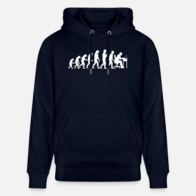 Evolution Computertechniker Nerd Programmierung - Stanley/Stella Unisex Bio-Hoodie CRUISER - Navy