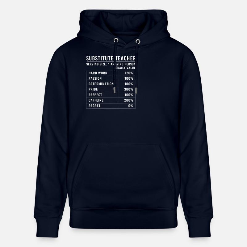 Enseignant suppléant Enseignant suppléant - Sweat à capuche bio CRUISER Stanley/Stella Unisexe - marine