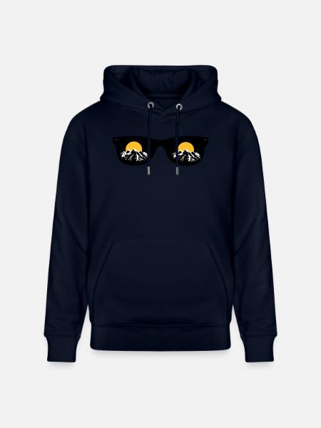 mountains - Stanley/Stella CRUISER Unisex Organic Hoodie - navy