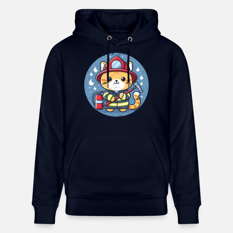 Chat pompier - Sweat à capuche bio CRUISER Stanley/Stella Unisexe - marine