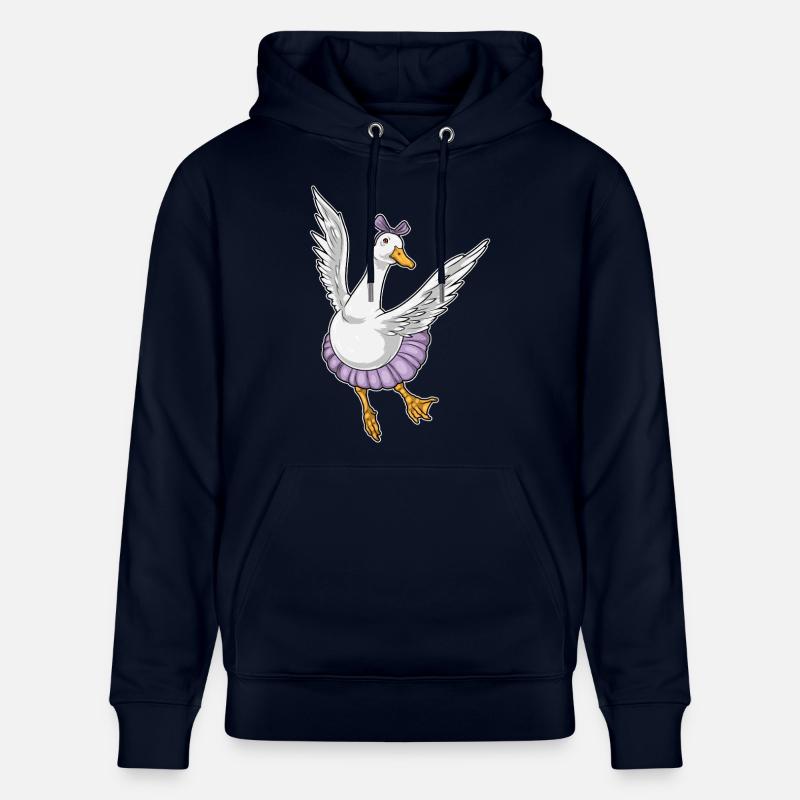 Duck Ballerina Ballet Dance - Stanley/Stella CRUISER Unisex Organic Hoodie - navy