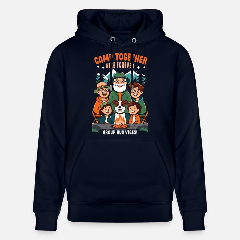 Camp Together Hike Camping - Sweat à capuche bio CRUISER Stanley/Stella Unisexe - marine