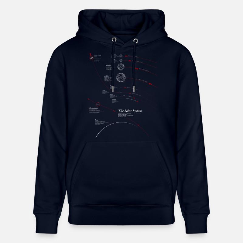 Infographie sur le système solaire - Sweat à capuche bio CRUISER Stanley/Stella Unisexe - marine