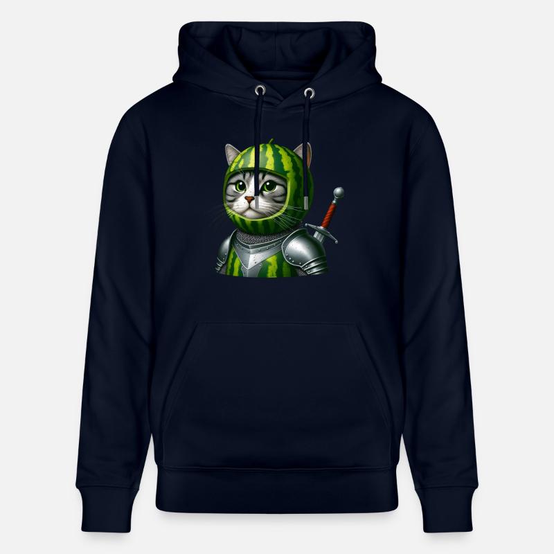 Chevalier chat pastèque - Sweat à capuche bio CRUISER Stanley/Stella Unisexe - marine