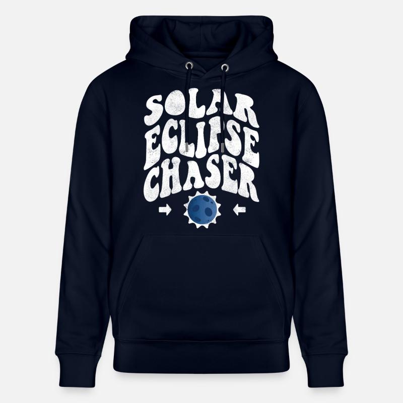 Solar eclipse chaser weiss - Stanley/Stella Unisex Bio-Hoodie CRUISER  - Navy