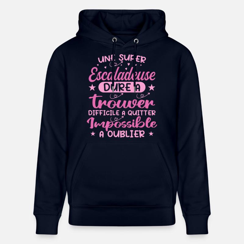 Ein Superkletterer - Kletterer Geschenk - Stanley/Stella Unisex Bio-Hoodie CRUISER - Navy