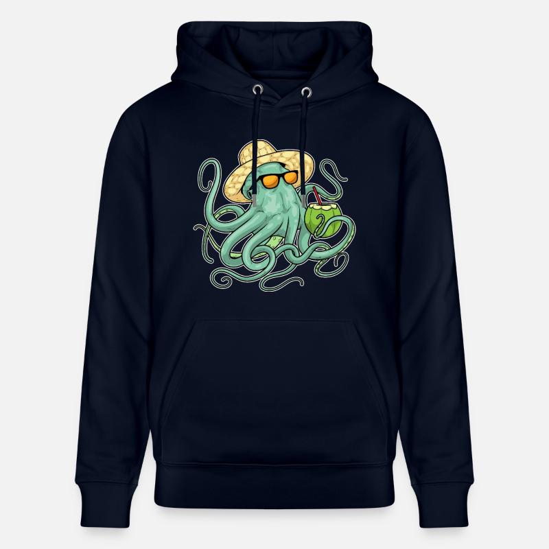 Octopus Beach Coconut Été - Sweat à capuche bio CRUISER Stanley/Stella Unisexe - marine