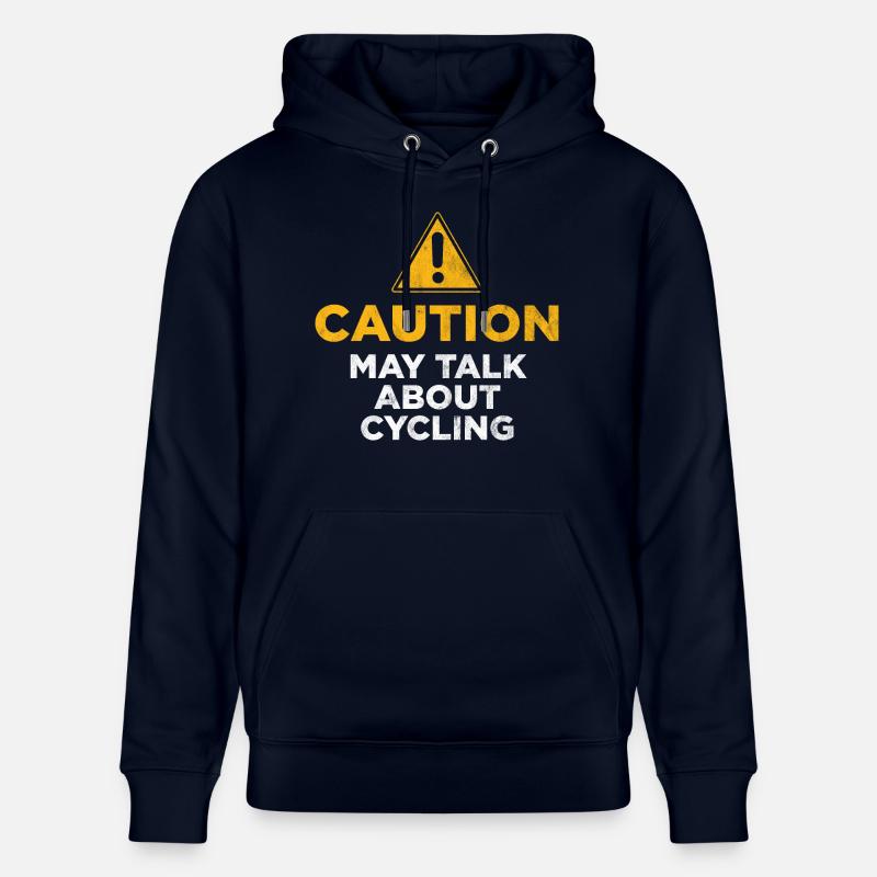 Attention peut parler de vélo - Sweat à capuche bio CRUISER Stanley/Stella Unisexe - marine
