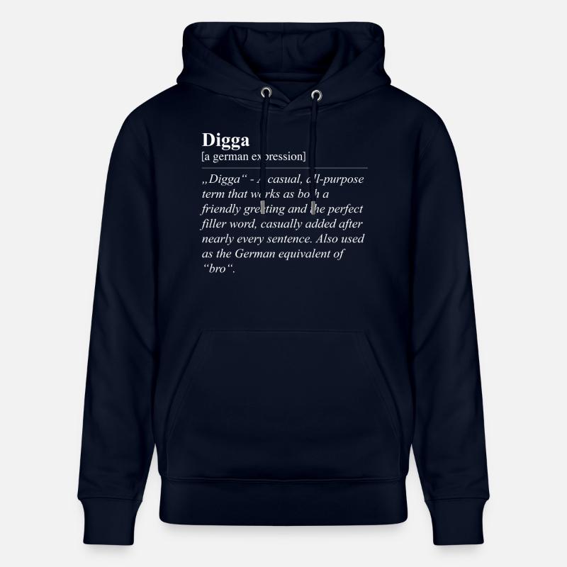 Digga Idiome allemand amusant - Sweat à capuche bio CRUISER Stanley/Stella Unisexe - marine