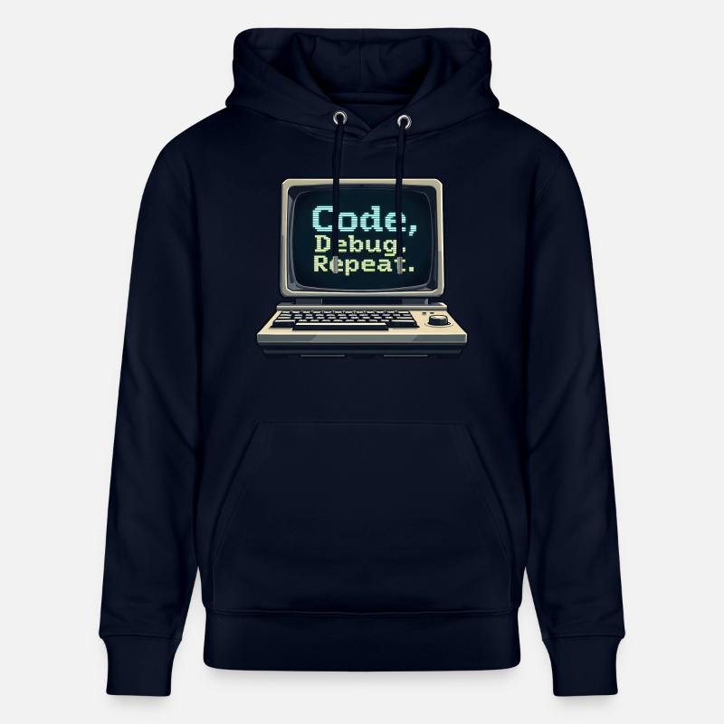 Code Debug Repeat - Software Engineer - Stanley/Stella CRUISER Unisex Organic Hoodie - navy