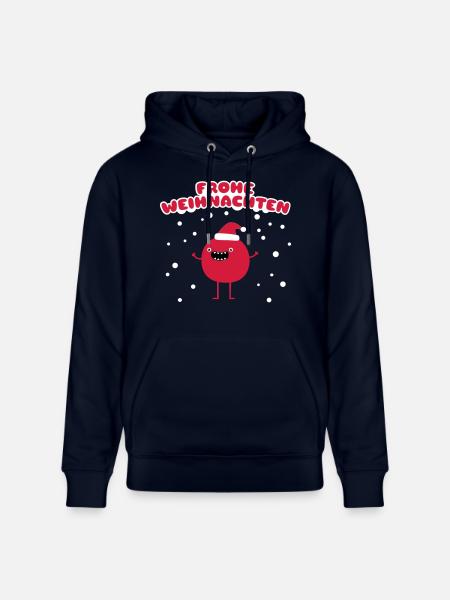 Funny Santa Claus - Merry Christmas - Felpa con cappuccio ecologica unisex CRUISER di Stanley/Stella - navy