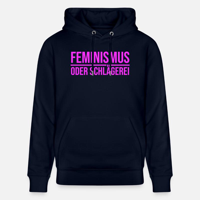 Feminismus oder Schlägerei - Stanley/Stella Unisex Bio-Hoodie CRUISER  - Navy