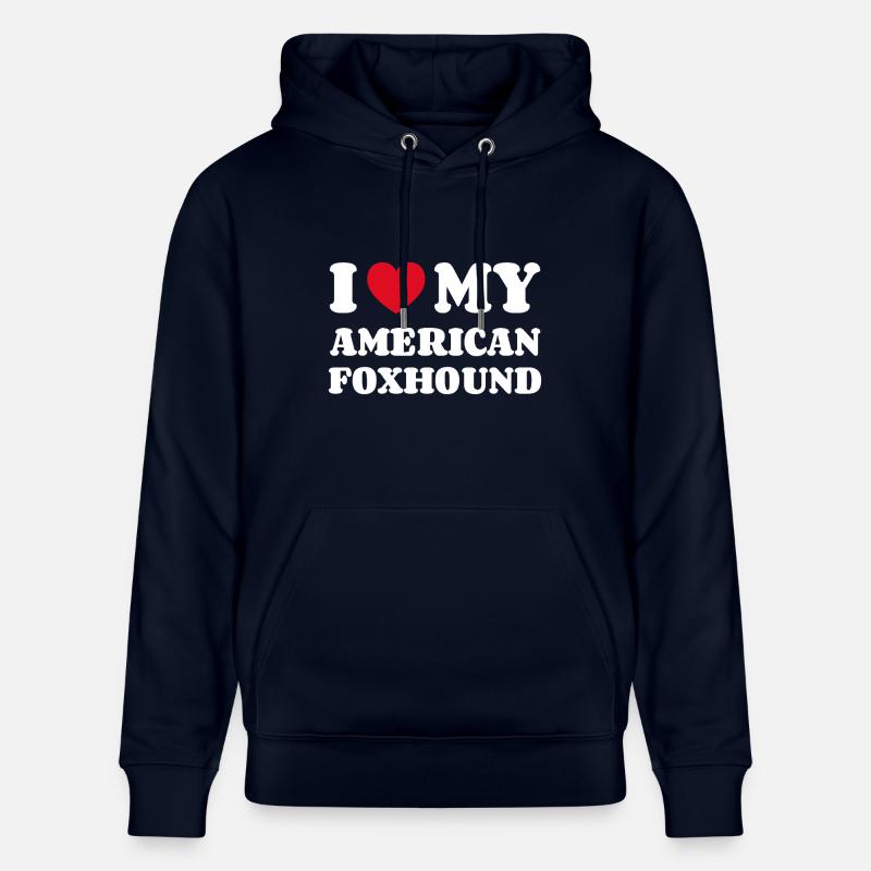 J'aime mon Foxhound américain - Sweat à capuche bio CRUISER Stanley/Stella Unisexe - marine
