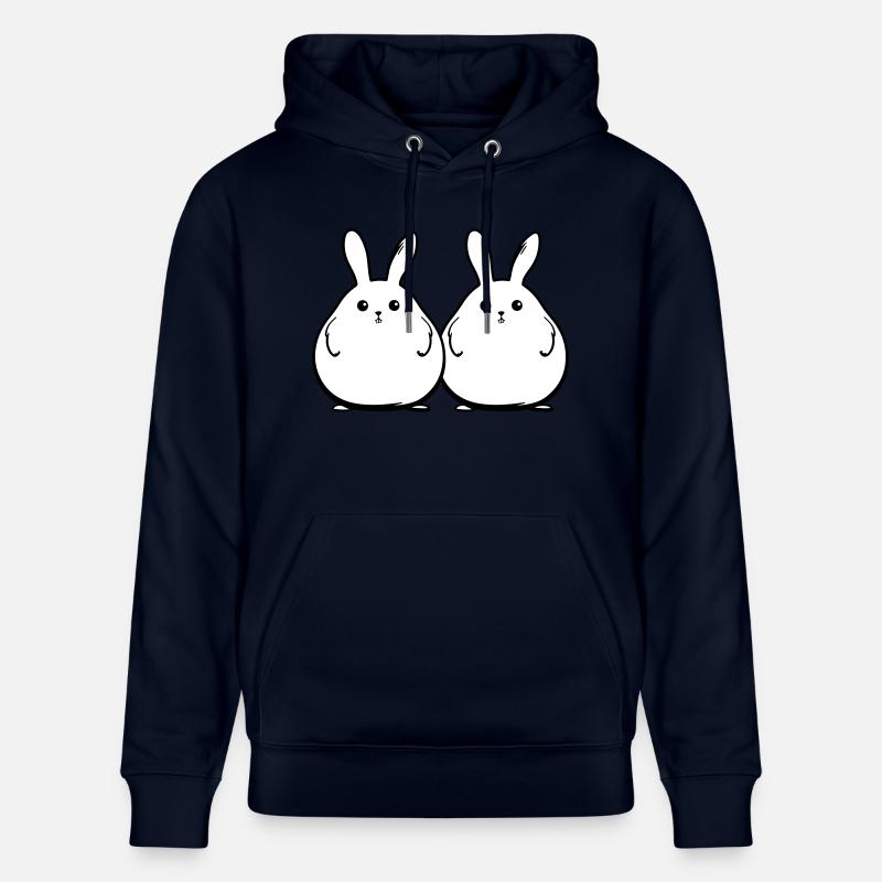 Lapin Drôle Pâques Couple - Sweat à capuche bio CRUISER Stanley/Stella Unisexe - marine