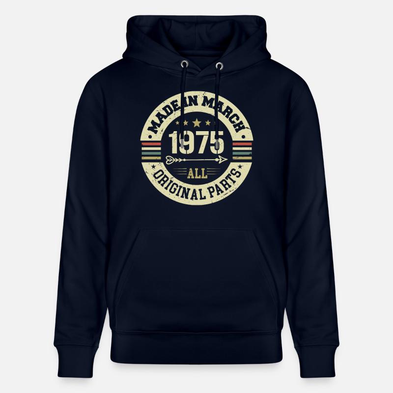Légendaire depuis mars 1975 - Sweat à capuche bio CRUISER Stanley/Stella Unisexe - marine