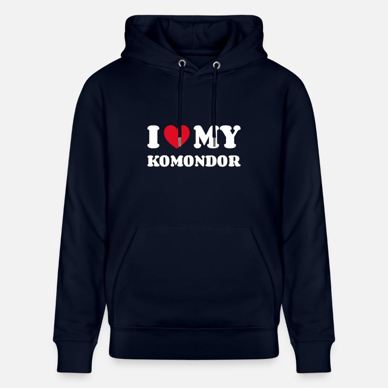 J’aime mon Komondor - Sweat à capuche bio CRUISER Stanley/Stella Unisexe - marine