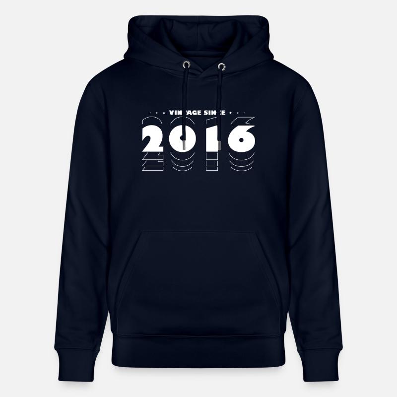 Millésime 2016 - 9 ans d’indémodabilité - Sweat à capuche bio CRUISER Stanley/Stella Unisexe - marine