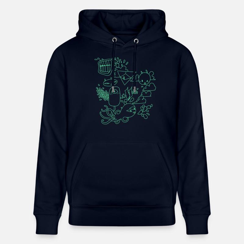 Grumpy Rabbits - Sweat à capuche bio CRUISER Stanley/Stella Unisexe - marine