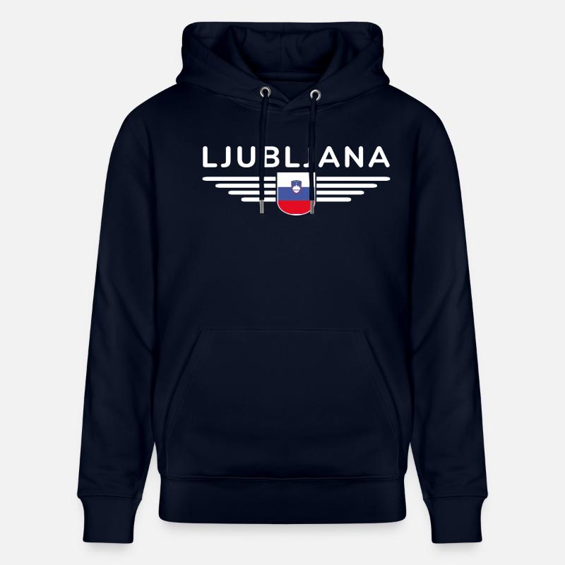 Design tendance de Ljubljana - Sweat à capuche bio CRUISER Stanley/Stella Unisexe - marine