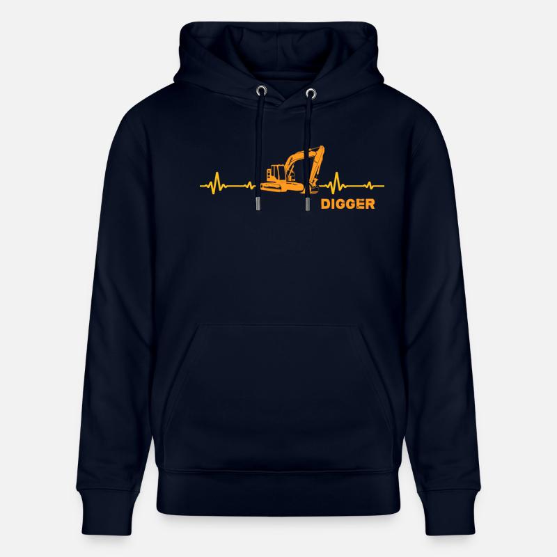 Baggerfahrer digger-memes baggern Bagger - Stanley/Stella Unisex Bio-Hoodie CRUISER  - Navy