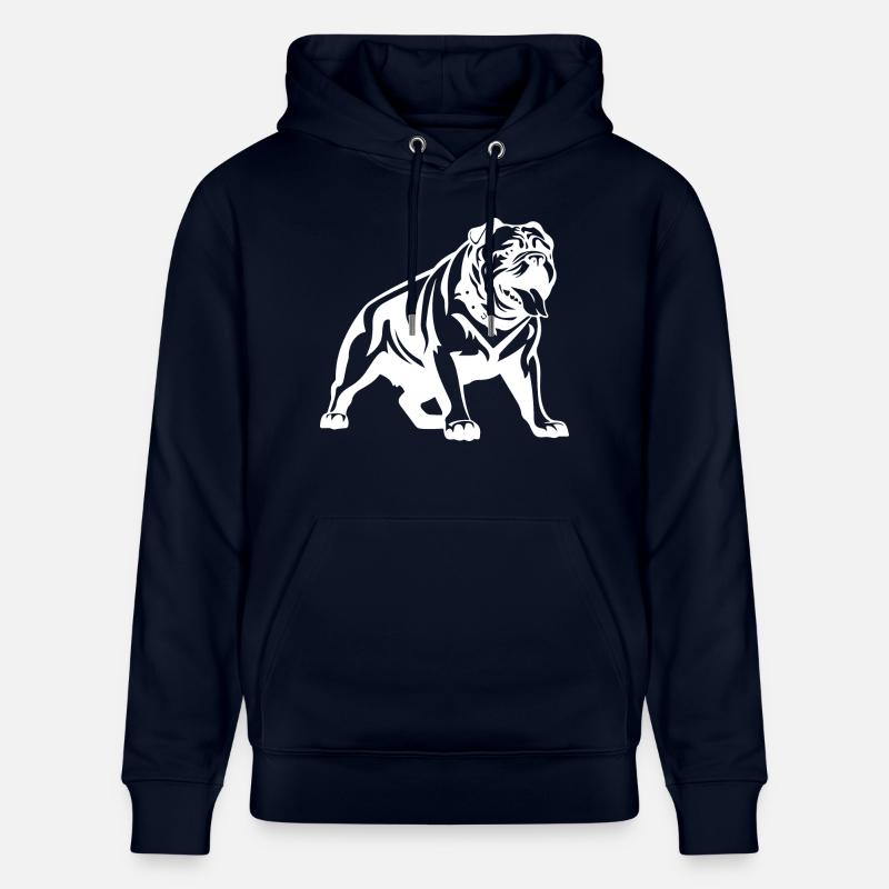 Bouledogue Chien Silhouette - Sweat à capuche bio CRUISER Stanley/Stella Unisexe - marine