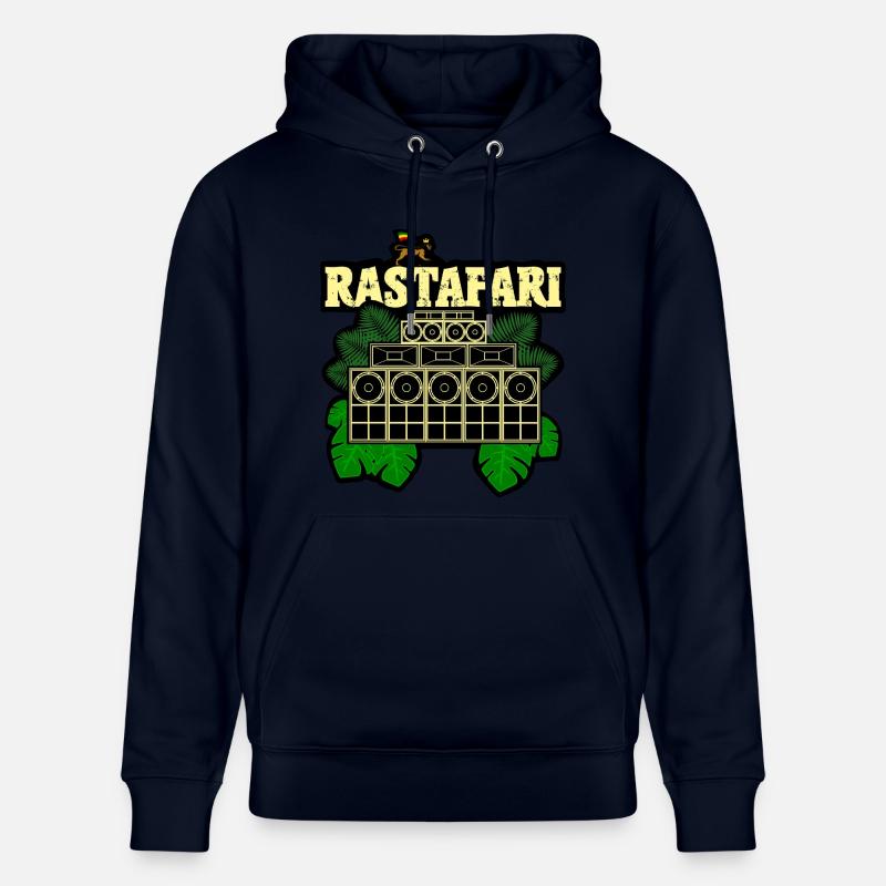 Système audio rastafari - Sweat à capuche bio CRUISER Stanley/Stella Unisexe - marine
