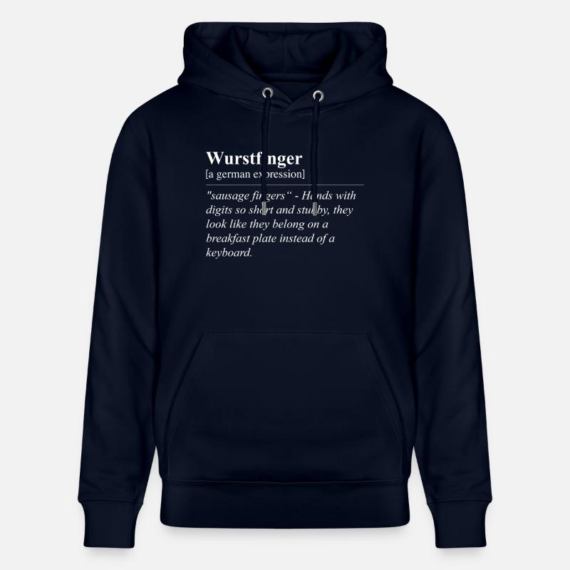 Wurstfinger Idiome allemand drôle - Sweat à capuche bio CRUISER Stanley/Stella Unisexe - marine