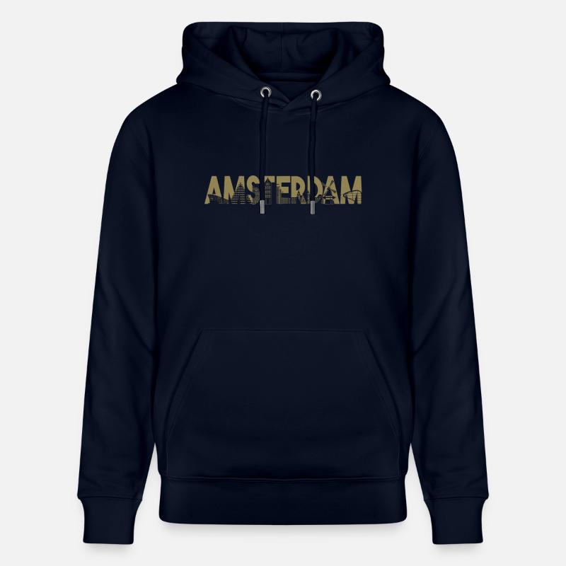 Amsterdam Skyline Silhouette – Urbain - Sweat à capuche bio CRUISER Stanley/Stella Unisexe - marine