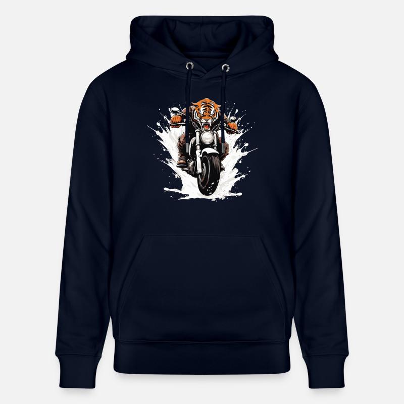 Motard Tiger - Sweat à capuche bio CRUISER Stanley/Stella Unisexe - marine