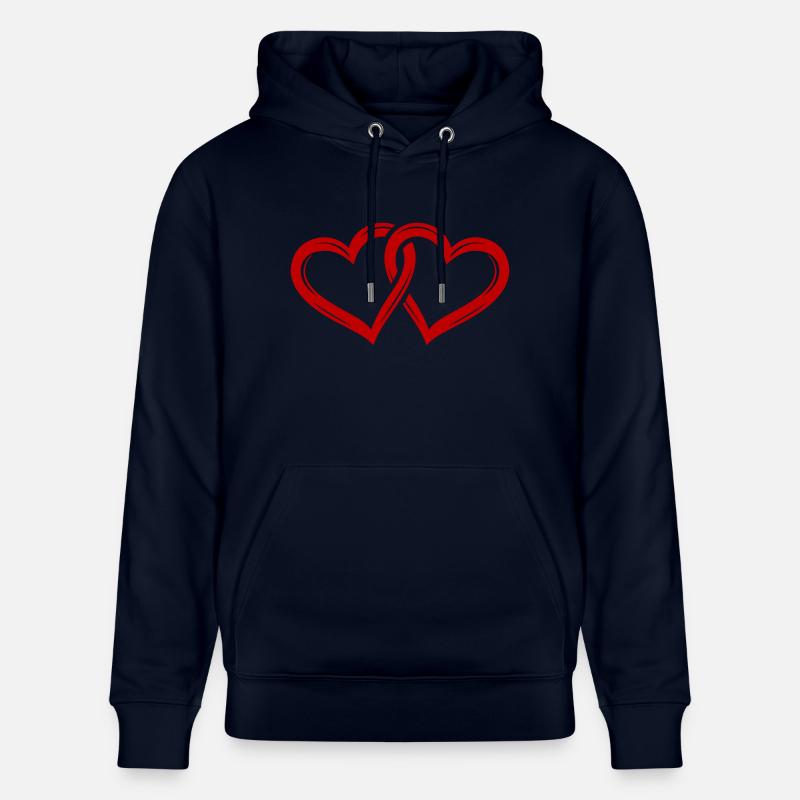 Coeurs Amour Symbole Couples - Sweat à capuche bio CRUISER Stanley/Stella Unisexe - marine