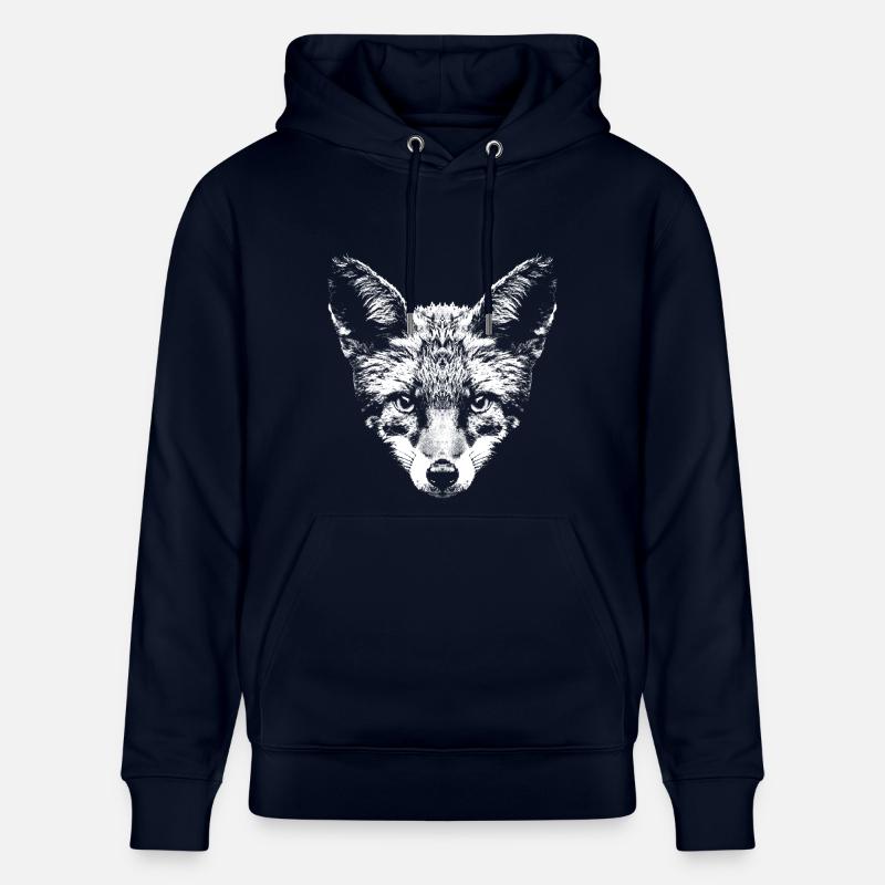 Fuchs / Fox / Kopf / Rotfuchs - Stanley/Stella Unisex Bio-Hoodie CRUISER  - Navy