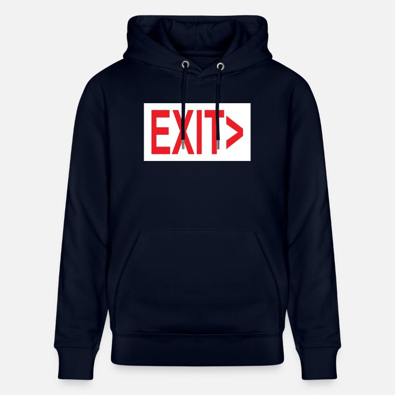 Exit / Exit / Emergency Exit - Stanley/Stella CRUISER Unisex Organic Hoodie - navy