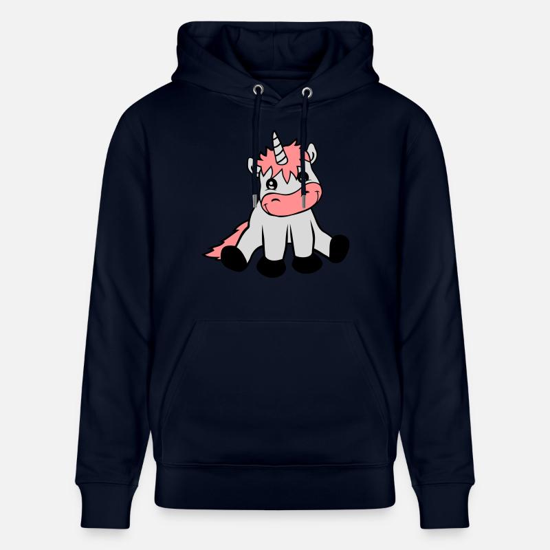 Sitzendes niedliches Einhorn - Stanley/Stella Unisex Bio-Hoodie CRUISER  - Navy