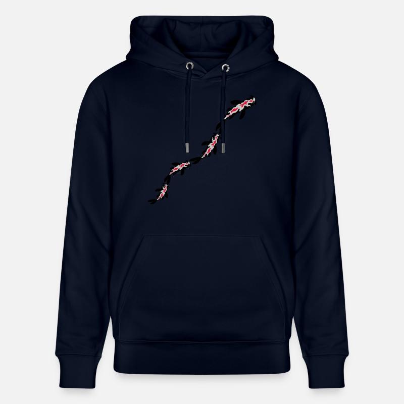 Beaucoup de poissons Koi Nishikigoi - Sweat à capuche bio CRUISER Stanley/Stella Unisexe - marine