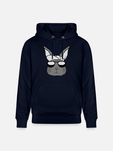 Capy Sunglasses Rabbit Cool - Stanley/Stella CRUISER Unisex Organic Hoodie - navy