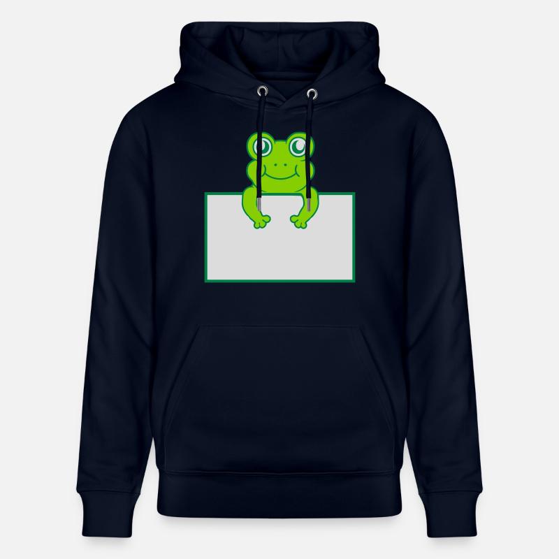 Texte présent bouclier de grenouille - Sweat à capuche bio CRUISER Stanley/Stella Unisexe - marine