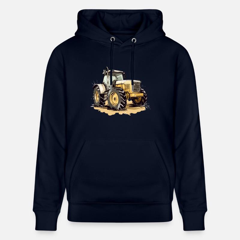 Tracteur jaune n°3 - Sweat à capuche bio CRUISER Stanley/Stella Unisexe - marine